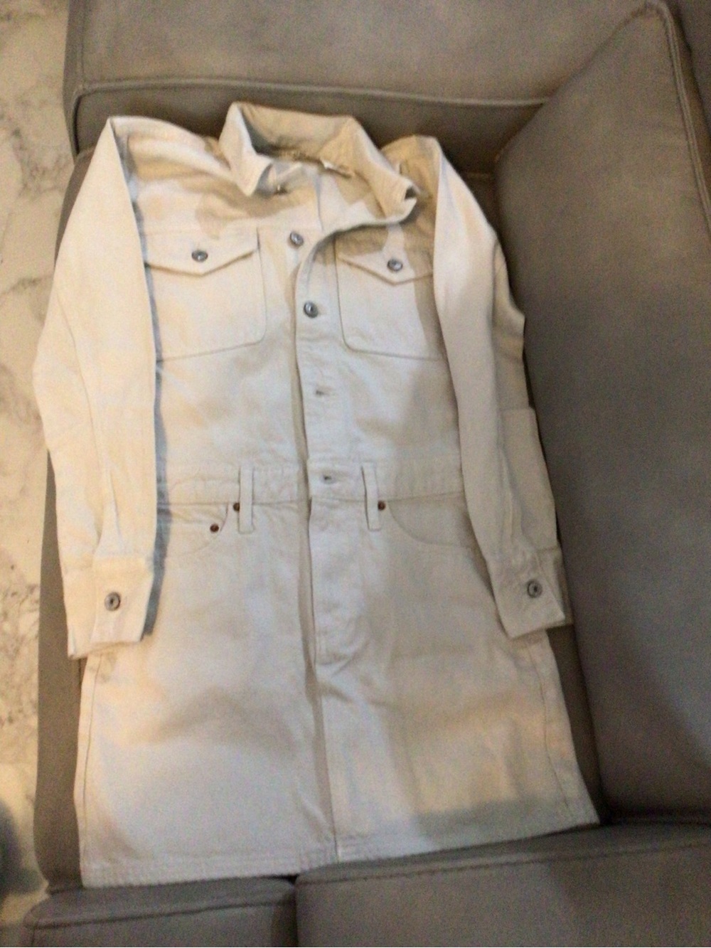 Abercrombie & Fitch Off-White Trench Utility Coat